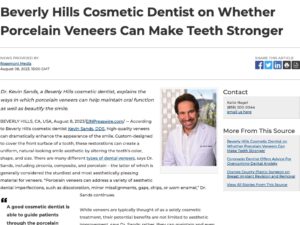 Beverly Hills Dentist on Possible Functional Benefits of Porcelain Veneers